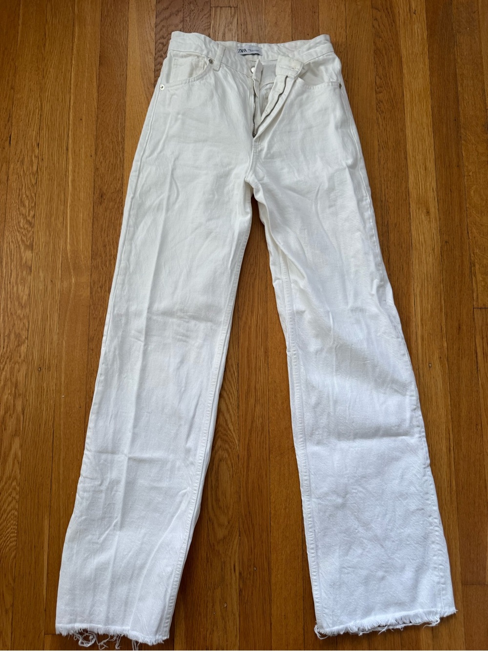 Zara White Denim Jeans